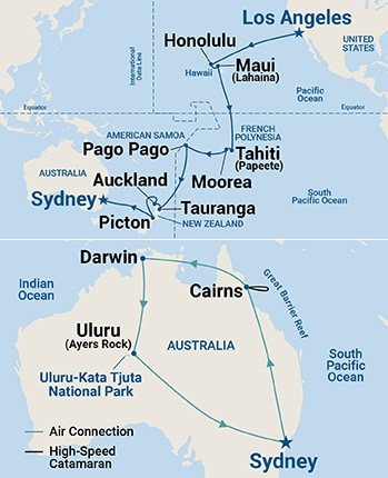 36-Day Ultimate Australia - Tour 4F Itinerary Map